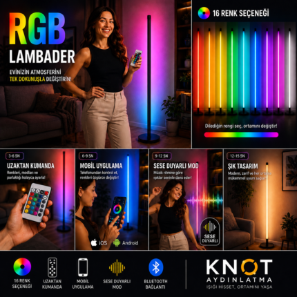 Rgb Akıllı Lambader